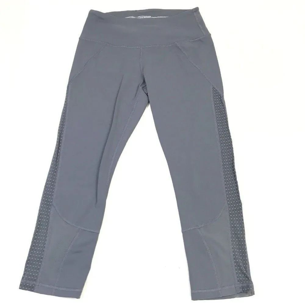 Victorias Secret Sport Knockout Capri Leggings Smokey Blue Pull On Stretch Small